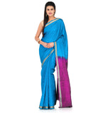 Turquoise Tanchoi Art Silk Saree