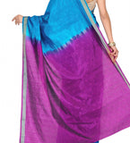 Turquoise Tanchoi Art Silk Saree