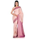 Beige Tanchoi Art Silk Saree