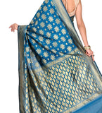 Blue Resham Woven Art Silk Saree