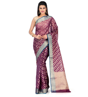 Purple Kora Silk Saree