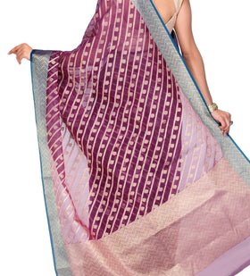 Purple Kora Silk Saree