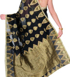 Black Cotton Silk Saree