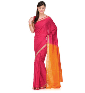 Maroon Tanchoi Art Silk Saree