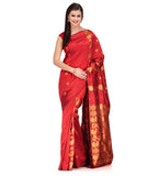 Red Resham Woven Art Silk Saree