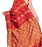 Red Resham Woven Art Silk Saree