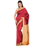 Maroon Resham Woven Art Silk Saree