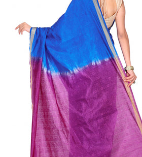 Royal Blue Tanchoi Art Silk Saree