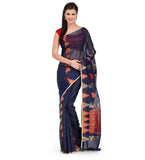 Navy Blue Cotton Silk Saree