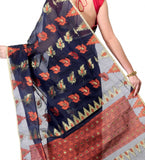 Navy Blue Cotton Silk Saree