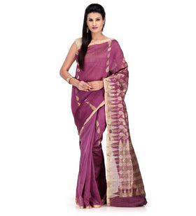 Magenta Cotton Silk Saree