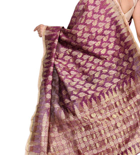 Magenta Cotton Silk Saree