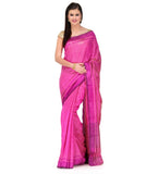 Magenta Dupion Silk Saree