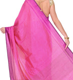 Magenta Dupion Silk Saree