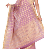 Lilac Cotton Silk Saree