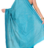 Turquoise Dupion Silk Saree