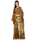 Brown Cotton Silk Saree