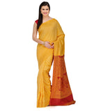 Golden Art Silk Saree with Resham Pallu