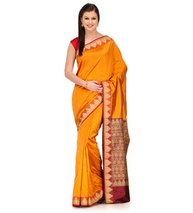 Golden Resham Woven Art Silk Saree