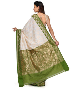 Off White Art Silk Saree