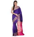 Violet Art Silk Saree with Zari Border