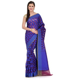 Purple Faux Chanderi Saree