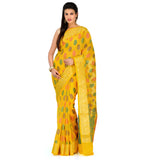 Yellow Faux Chanderi Saree