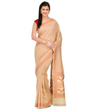 Beige Cotton Silk Saree