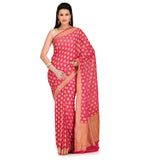 Magenta Pure Georgette Saree