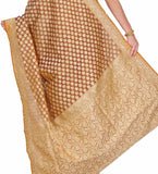 Golden Silk Georgette Saree