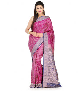 Purple Tanchoi Art Silk Saree