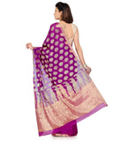 Dark Purple Viscose Saree