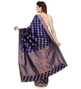 Navy Blue Art Silk Saree