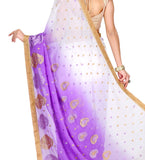 Mauve Shaded Faux Chiffon Saree