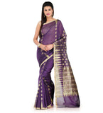 Purple Cotton Silk Saree