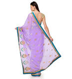 Mauve Faux Chiffon Saree