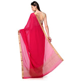 Magenta Semi Chiffon Saree