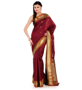 Maroon Art Silk Saree