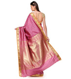 Mauve Zari Woven Art Silk Saree