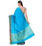 Turquoise Dupion Silk Saree