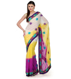 Dark Purple Shaded Faux Chiffon Saree