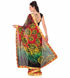 Multi-Color Faux Georgette Printed Saree