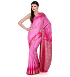 Pink Shaded Dupion Silk Saree