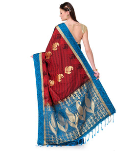 Maroon Art Silk Saree