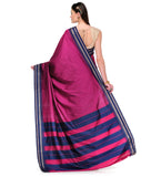 Purple Art Silk Saree with Temple Border