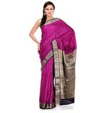 Purple Dupion Silk Saree