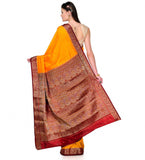 Golden Dupion Silk Saree