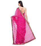 Magenta Net Saree