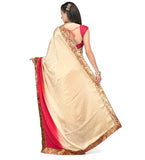 Beige Shaded Semi Crepe Saree