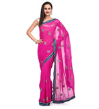 Magenta Faux Georgette Saree